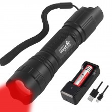 UltraFire WF-501Red CREE XP-E2  Stepless Dimming Red light Focusing LED Flashlight Waterproof (Kit)